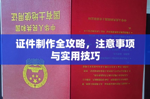 普定证件制作全攻略，注意事项与实用技巧