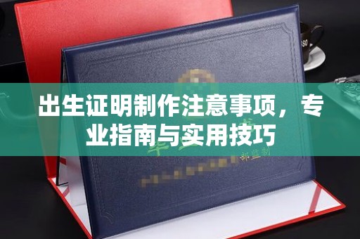 普定出生证明制作注意事项，专业指南与实用技巧