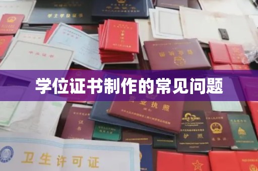 普定学位证书制作的常见问题