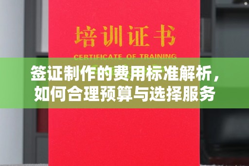 普定签证制作的费用标准解析，如何合理预算与选择服务