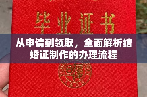 普定从申请到领取，全面解析结婚证制作的办理流程