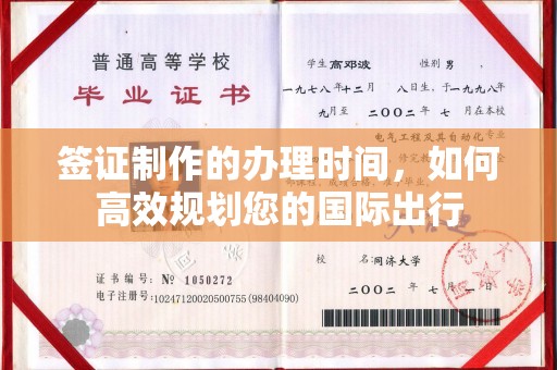 普定签证制作的办理时间，如何高效规划您的国际出行