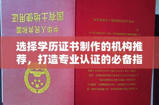 普定选择学历证书制作的机构推荐，打造专业认证的必备指南