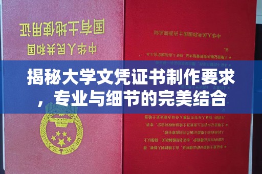 普定揭秘大学文凭证书制作要求，专业与细节的完美结合