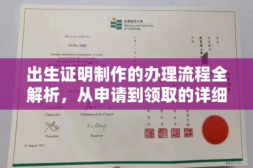 普定出生证明制作的办理流程全解析，从申请到领取的详细指南