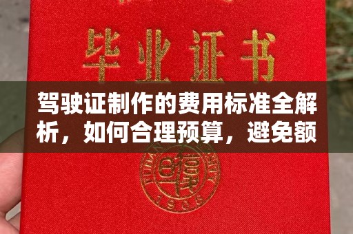 普定驾驶证制作的费用标准全解析，如何合理预算，避免额外支出