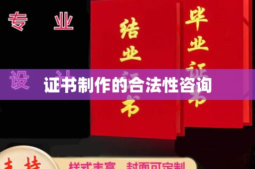 普定证书制作的合法性咨询